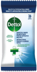 Dettol antibakteriális felülettisztító törlőkendő